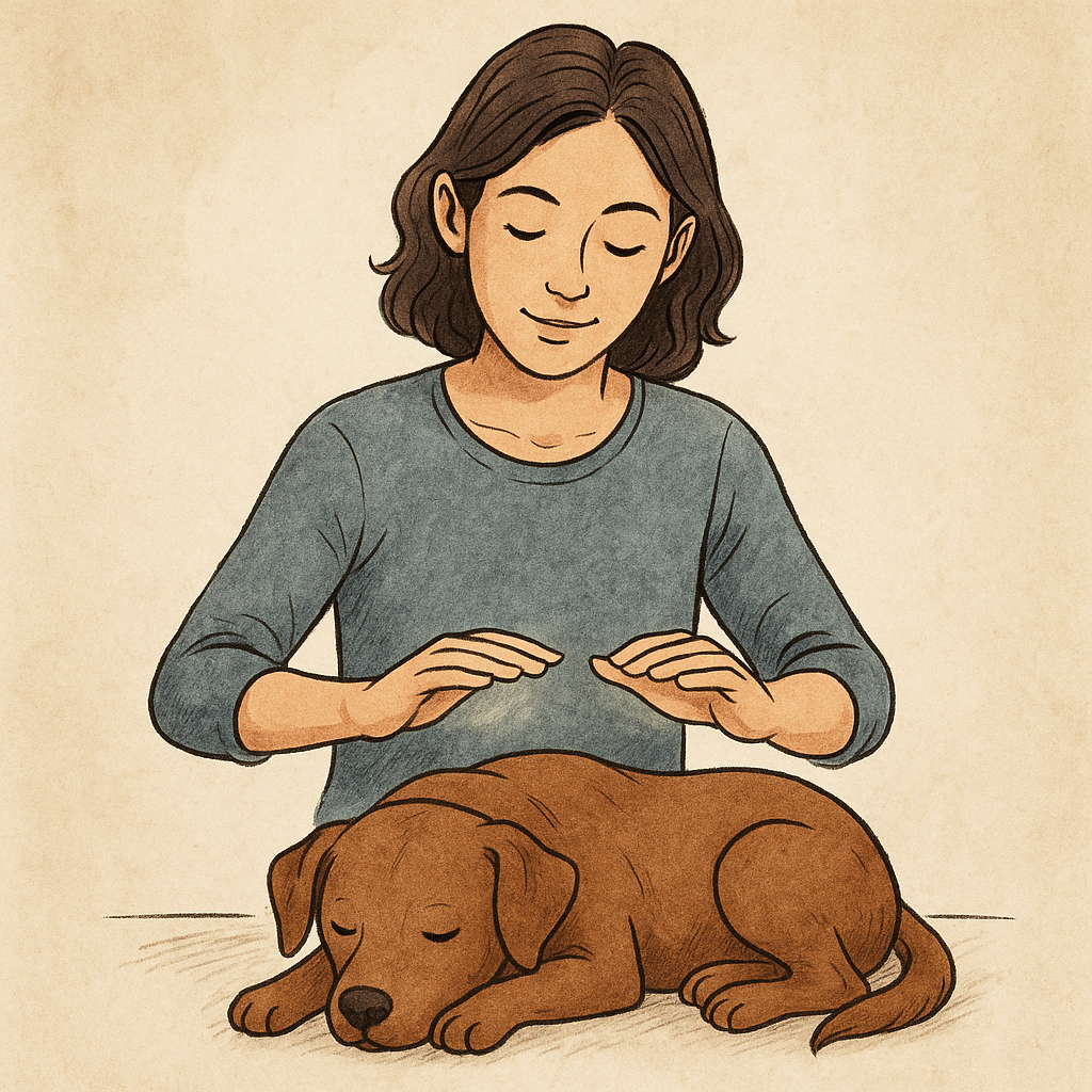 Revista 19 Ilustración Reiki en animales